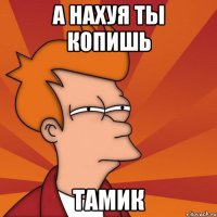 а нахуя ты копишь тамик