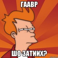 Гаавр Шо затиих?