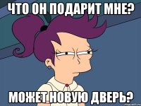 Что он подарит мне? Может новую дверь?