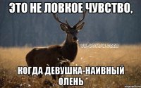 это не ловкое чувство, когда девушка-наивный олень