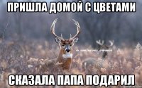 Пришла домой с цветами Сказала папа подарил