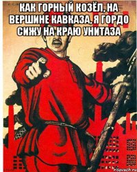 Как горный козёл, На вершине Кавказа, Я гордо сижу на краю унитаза 