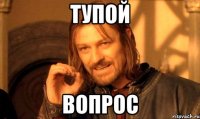 Тупой Вопрос