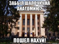 Забыл шапочку на анатомию? Пошел нахуй!