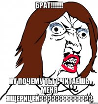 БРАТ!!!!!! НУ ПОЧЕМУ ТЫ СЧИТАЕШЬ МЕНЯ ЯЩЕРИЦЕЙ?????????????