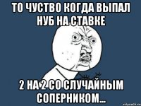 То чуство когда выпал нуб на ставке 2 на 2 со случайным соперником...