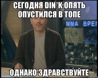 Сегодня Din*K опять опустился в ТОПЕ Однако Здравствуйте