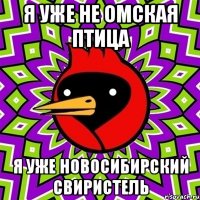 Я УЖЕ НЕ ОМСКАЯ ПТИЦА Я УЖЕ НОВОСИБИРСКИЙ СВИРИСТЕЛЬ