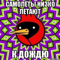 Самолёты низко летают к дождю