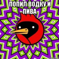 попил водку и пива 
