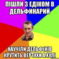 пішли з едіком в дельфинарий научіли дельфінів крутить вертухи а хулі