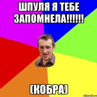 Шпуля я тебе запомнела!!!!!! (КОБРА)