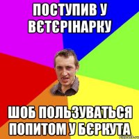 Поступив у вєтєрінарку Шоб пользуваться попитом у бєркута