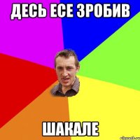 десь есе зробив шакале