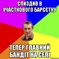 Спиздив в участкового барсєтку тепер главний бандіт на селі