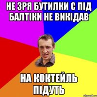 НЕ ЗРЯ БУТИЛКИ С ПІД БАЛТІКИ НЕ ВИКІДАВ НА КОКТЕЙЛЬ ПІДУТЬ