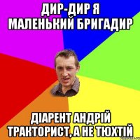 дир-дир я маленький бригадир діарент андрій тракторист, а не тюхтій