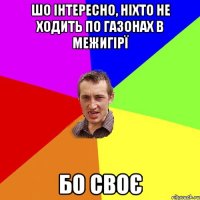 шо інтересно, ніхто не ходить по газонах в межигірї бо своє