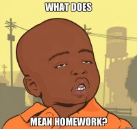 What does mean Homework?