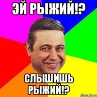 эй рыжий!? слышишь рыжий!?