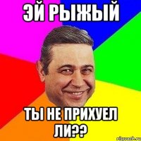 ЭЙ РЫЖЫЙ ТЫ НЕ ПРИХУЕЛ ЛИ??