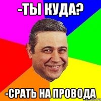 -ты куда? -срать на провода