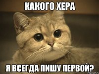 Какого хера я всегда пишу первой?