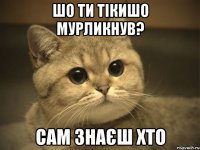 шо ти тікишо мурликнув? сам знаєш хто