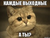 каждые выходные а ты?