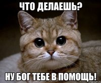 Что делаешь? ну бог тебе в помощь!