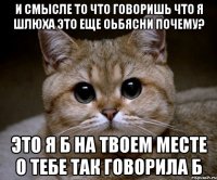 И смысле то что говоришь что я шлюха это еще оьбясни почему? это я б на твоем месте о тебе так говорила б