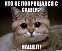 кто не попрощался с сашей? нашел!