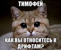 тимофей как вы относитесь к дрифтам?