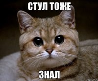 Стул тоже Знал