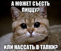 А может съесть пиццу? Или нассать в тапки?