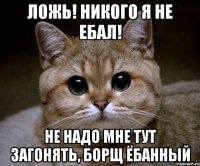 ЛОЖЬ! НИКОГО Я НЕ ЕБАЛ! НЕ НАДО МНЕ ТУТ ЗАГОНЯТЬ, БОРЩ ЁБАННЫЙ