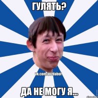 Гулять? Да не могу я...