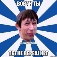 Вован ты Ты не вереш нет