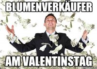 Blumenverkäufer Am Valentinstag
