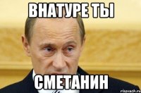 Внатуре ты Сметанин