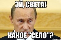 Эй, Света! Какое "Село"?