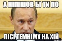 А НІПІШОВ БІ ТИ ПО ЛІСІ ТЕМНІМУ НА ХІЙ