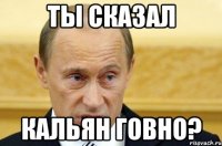 ТЫ СКАЗАЛ КАЛЬЯН ГОВНО?