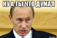 ну а ты что думал 