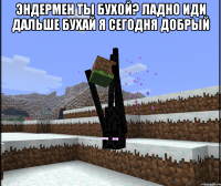 Эндермен ты бухой? Ладно иди дальше бухай я сегодня добрый 
