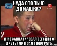 Куда столько домашки? Я же запланировал сегодня с друзьями в самп поиграть