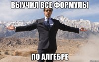 Выучил все формулы по алгебре