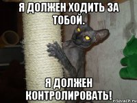 я должен ходить за тобой. я должен контролировать!
