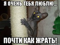 я очень тебя люблю... почти как ЖРАТЬ!