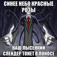 СИНЕЕ НЕБО КРАСНЫЕ РОЗЫ НАШ ЛЫСЕНКИЙ СЛЕНДЕР ТОНЕТ В ПОНОСЕ